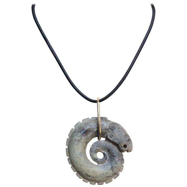 Coiled Dragon Jade Necklace