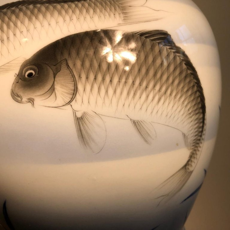 DIYthinker Fish Abstract Animal Metal Picture Frame Ceramic Vase Decor 
