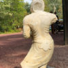 Large Hand Carved Marble "Lokapala" Sculpture