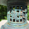 blue birds and bamboo motif lantern
