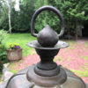 heart motif bronze garden lantern