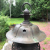 heart motif bronze garden lantern