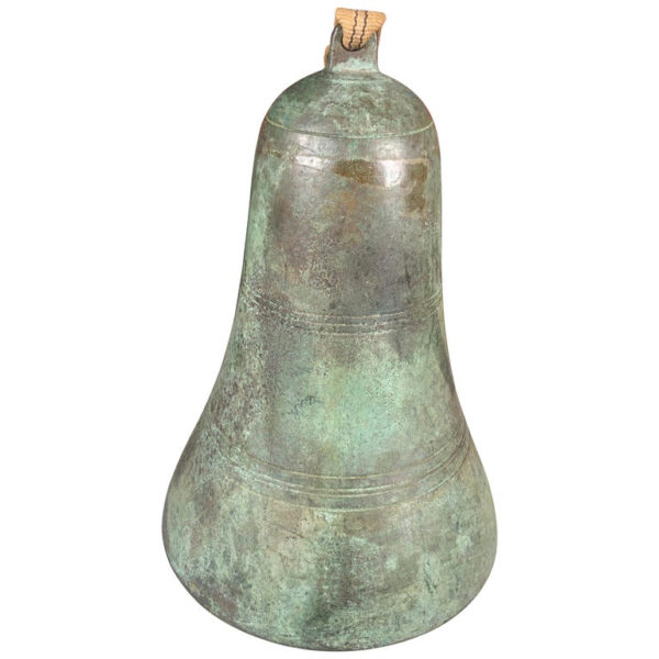 smooth bronze temple bell