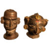 Painted Indian Votives pair