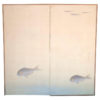 Peaceful swimming fish screen byobu