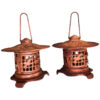 Tea Garden Lantern with bird and bamboo motif