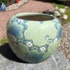 Antique Big Brilliant Blue Ceramic Planter Bowl