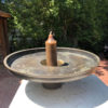 bronze ikebana vase or candle holder