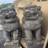 stone komaimu guardian lion-dog pair