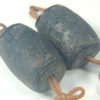 ceramic and Meji coin scroll weights