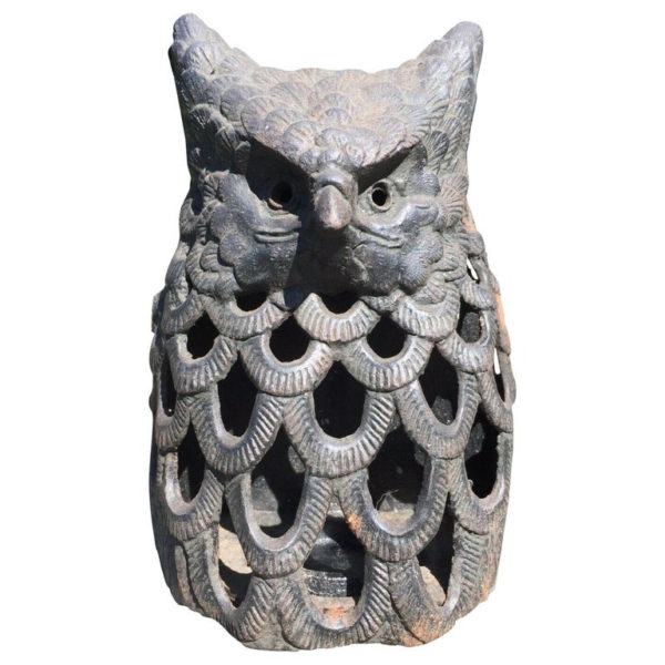 Antique Hand Cast "Owl" Wall Lantern