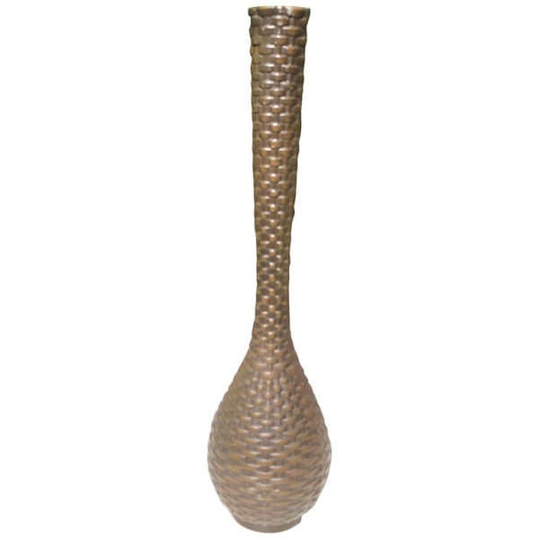 Bronze Wicker Bud Vase