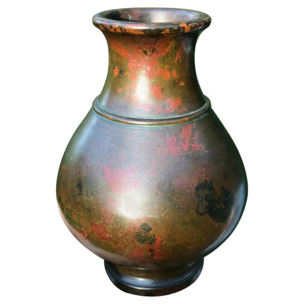 Red Murashido Bronze Vase