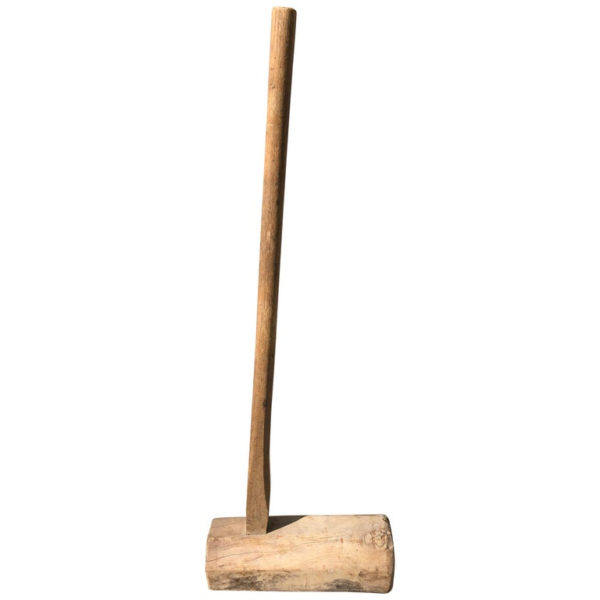 Hand-carved Wooden Rice Mallet Masher