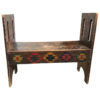 Native American Painted Wood Bench