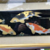 Black & Gold KOI Framed Lacquer Panel
