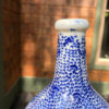 Blue and white Bud Vase with Vines