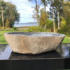 Organic Carved Natural Stone Bowl and Planter