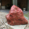 Red, Natural Mountain Shape Scholar Viewing Stone, Spirit Rock