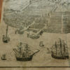 Antique Map & View Of Yokohama, 1861, Rare Early Woodblock print