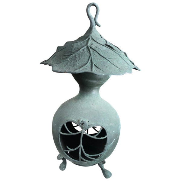 Bronze Art Nouveau "Organic Gourd" Lantern