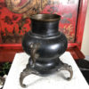 Bronze Flower Ikebana Vase With Dragon Handles