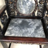 Antique Natural Dream Stone Chair with Butterfly Inlays