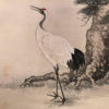 Hand-Painted Silk Scroll "RED CRANE"