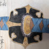 Antique Samurai Sword Hand Painted Scroll Brilliant Blue