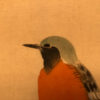 Delicate Hand-Painted "SINGING WARBLER" Silk Bird Painting