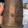 "FOUR DRAGON & TRIGRAMS" Hand Cast Gilt Bronze Temple Bell