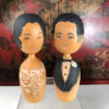 Big Old "BRIDE & GROOM" Kokeshi Dolls