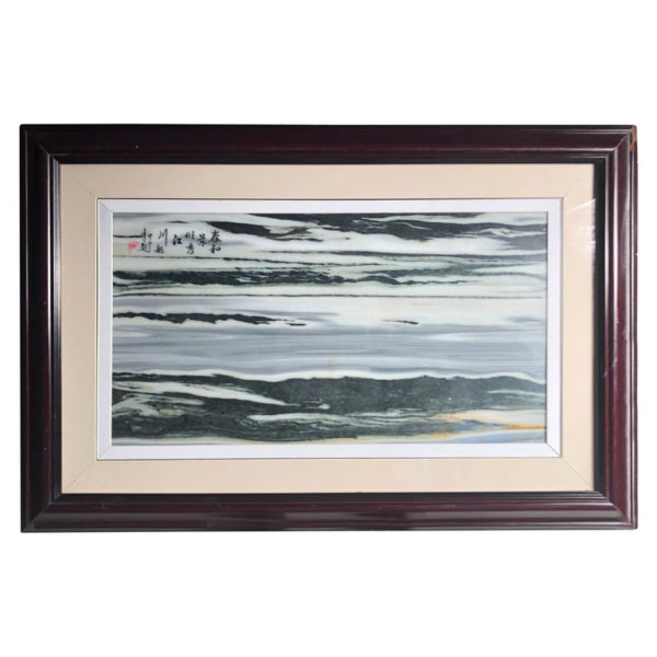 Ocean Waves & Mountains Natural Stone Painting