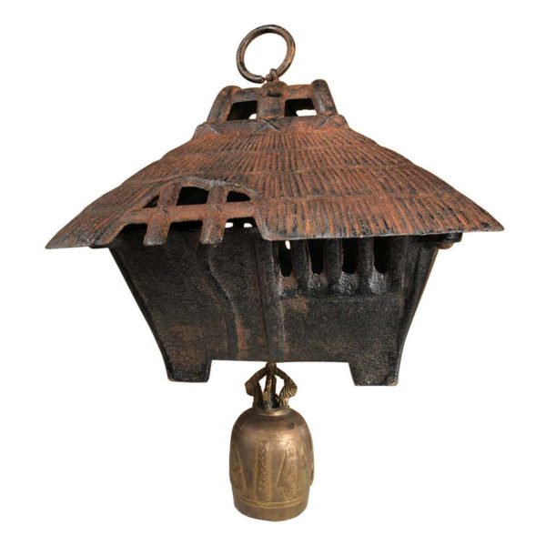 Large Old "MOUNTAIN MINKA CABIN" Lantern and Wind Chime