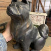 Antique Akita Dog 19th Century Handmade Hand Glazed