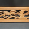 Japanese Fine Antique Hand Carved "Flying Crane & Trees" Screen