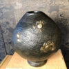 nautical bronze vase with fish and crab