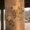 Pair Silk "Spring Flowers" Hanging Lantern Lights
