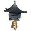 Japanese Large Antique "Mountain Lantern" and Wind Chime, Fine Details