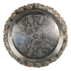 Morocco Big Old Hand Hammered & Engraved "Flowers Galore" Silver Party Tray