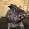 Japanese Finest Antique Big Bronze Trio Rabbits Usagi