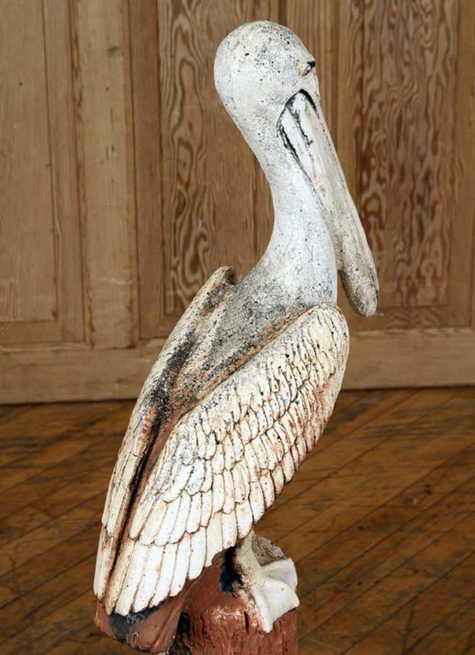 Pelican Stone Carving 4cm Soap Stone Small Animal Statue Figurine