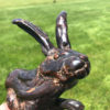 Japan Antique Natural Burl Wood "Hopping Rabbit" Usagi