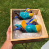 Mandarin Duck Pair, Hand Painted Brilliant Colors