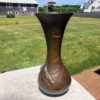 Japanese Antique "Koi & Waves" Hand Cast Bronze Vase