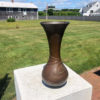 Japanese Antique "Koi & Waves" Hand Cast Bronze Vase