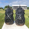 hand-crafted iron tea garden lanterns in the "welcoming" pineapple motif