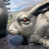 Big Bronze "Red Eye Rabbits" from Old Japan