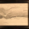 "Seaside & Mountains IV " Gray and White" Natural Stone Landscape Painting