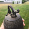 Japanese Antique Hand Cast Bronze Temple Bell "Swans & Dragon"